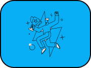 happy man holds prize